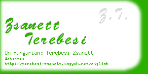 zsanett terebesi business card